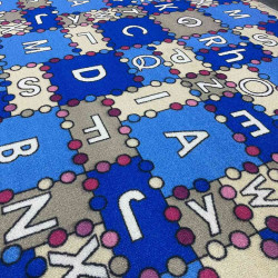 موكيت اطفال حروف ازرق سماوي موكيت اطفال حروف ازرق سماوي