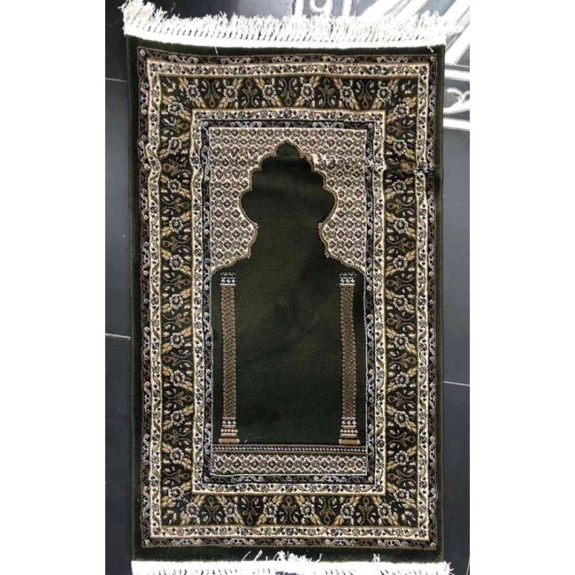 سجادة صلاه تركي فاخرة انطاليا 3370C اخضر مقاس75*120 سم