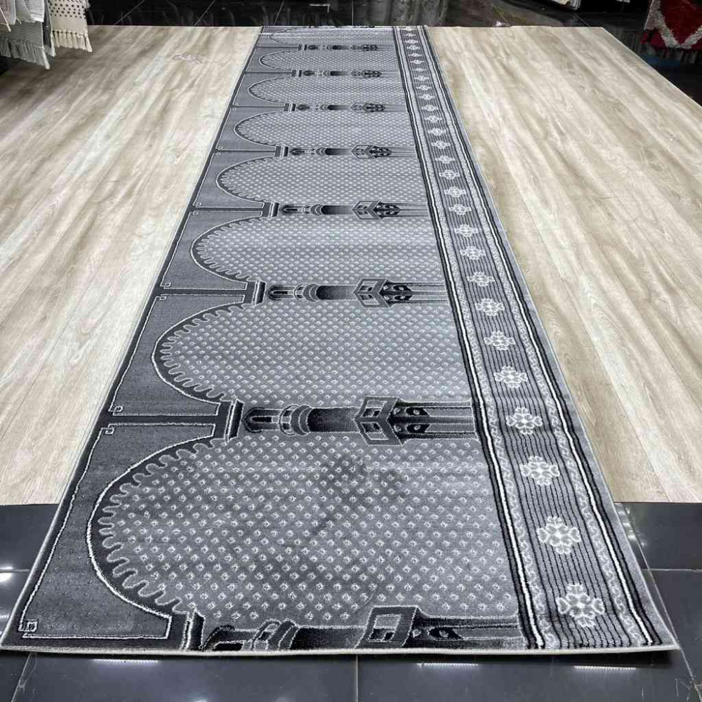 سجاد صلاة محراب تركي SC116 رصاصي مقاس 125*500 سجاد صلاة محراب تركي SC116 رصاصي مقاس 125*500