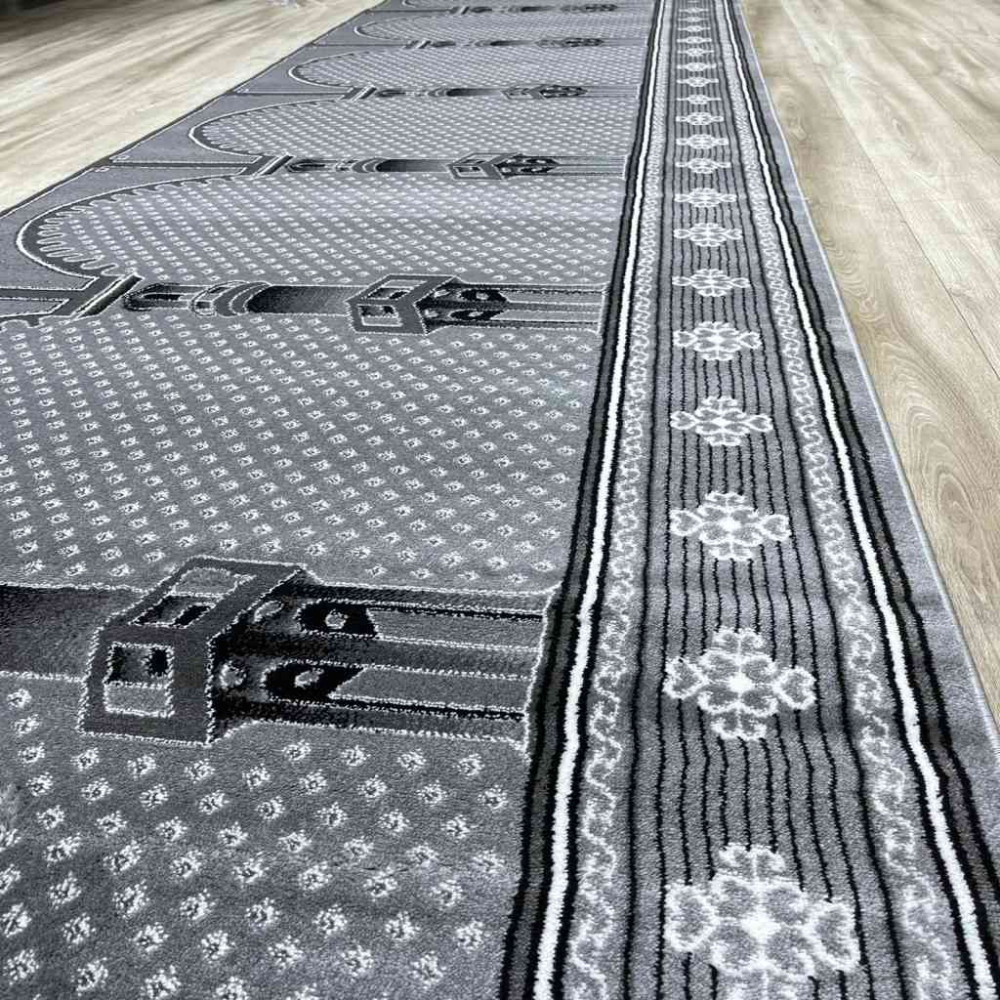 سجاد صلاة محراب تركي SC116 رصاصي مقاس 125*500 سجاد صلاة محراب تركي SC116 رصاصي مقاس 125*500
