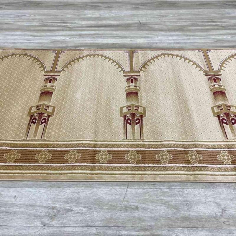 سجاد صلاة محراب تركي SC116 بيج مقاس 125*1000