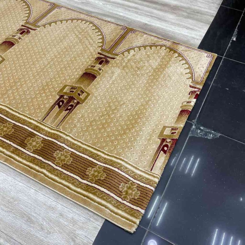 سجاد صلاة محراب تركي SC116 بيج مقاس 125*1000