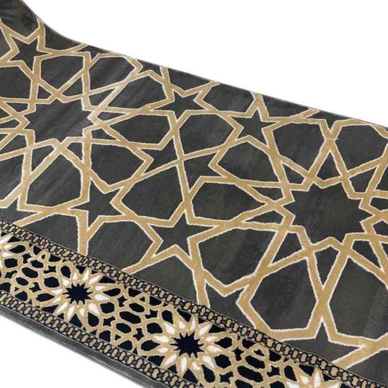 سجاد صلاة الروضة تركي رصاصي مقاس 125*1000 سم