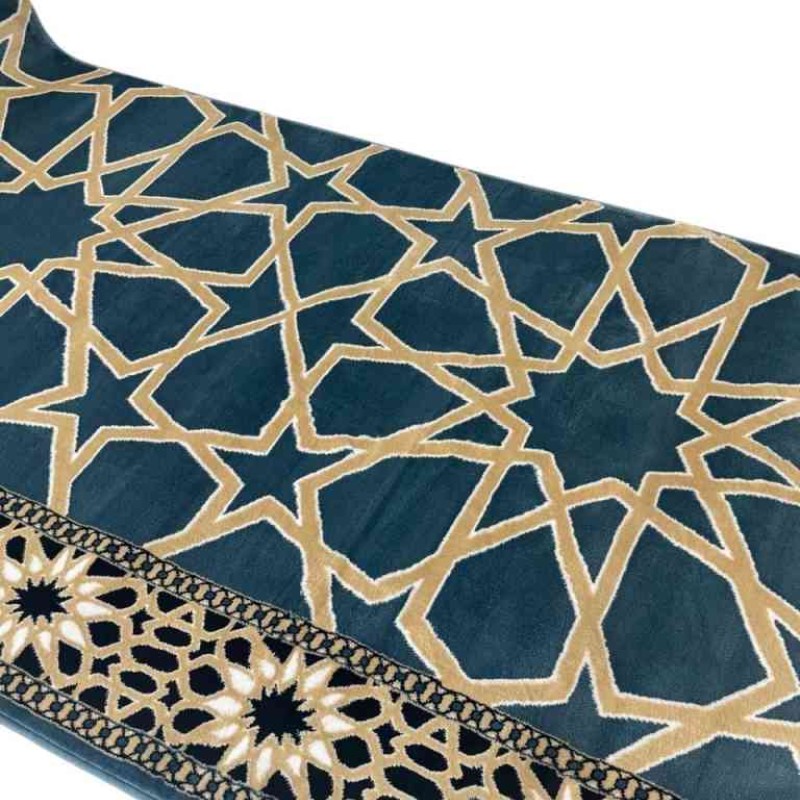 سجاد صلاة الروضة تركي سماوي مقاس 125*500 سم