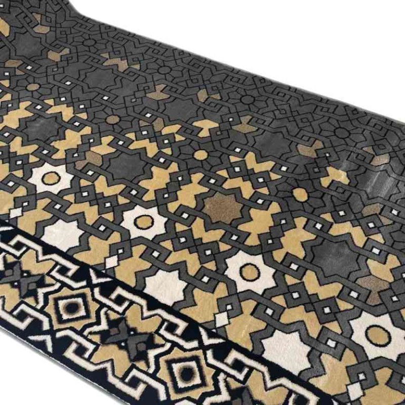 سجاد صلاة المنارة تركي رصاصي مقاس 125*1000 سم