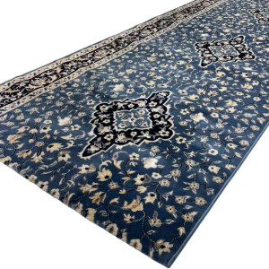 سجاد صلاة محراب تركي 4869C سماوي مقاس 125*1000 سم