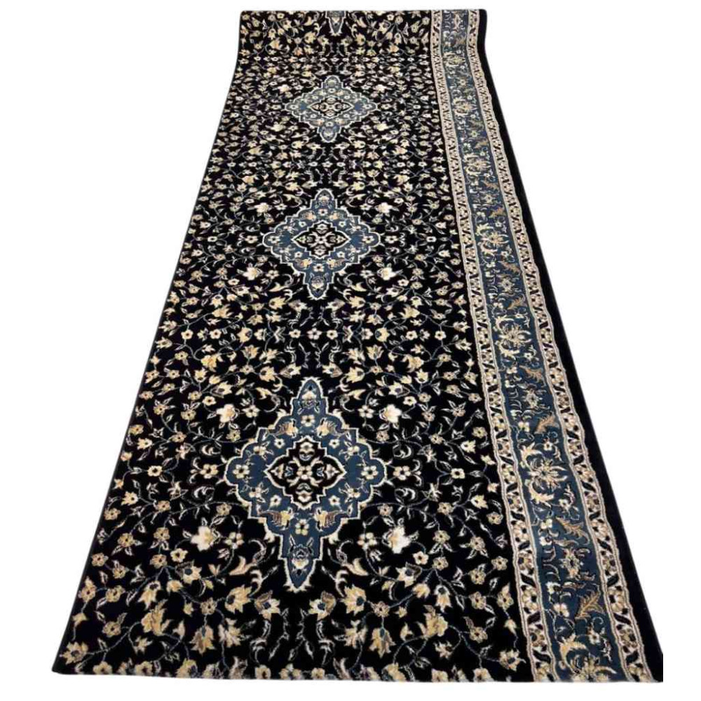 سجاد صلاة محراب تركي 4869C كحلي مقاس 125*500 سم