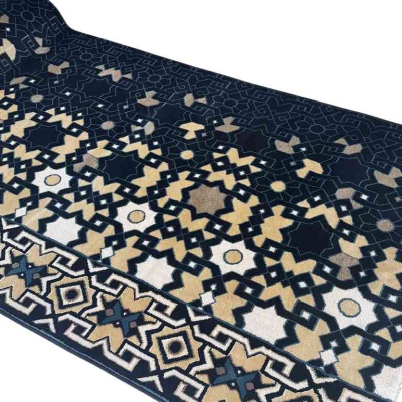 سجاد صلاة المنارة تركي كحلي مقاس 125*1000 سم