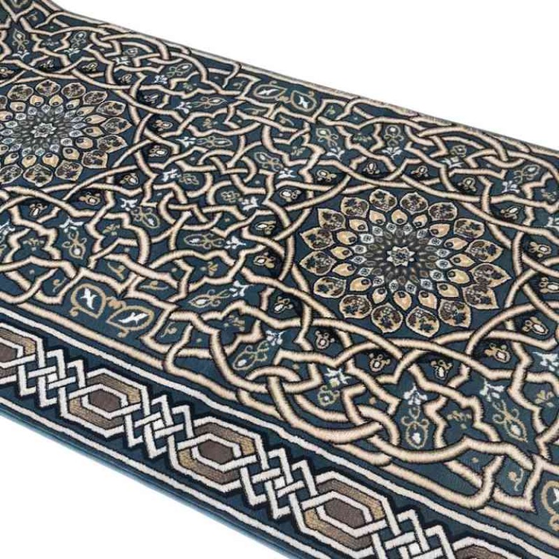 سجاد صلاة اندلس تركي سماوي مقاس 125*500 سم