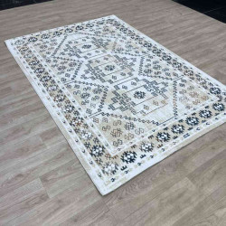 سجاد تركي ميا 11224B بيج ازرق غامق مقاس 80*150 