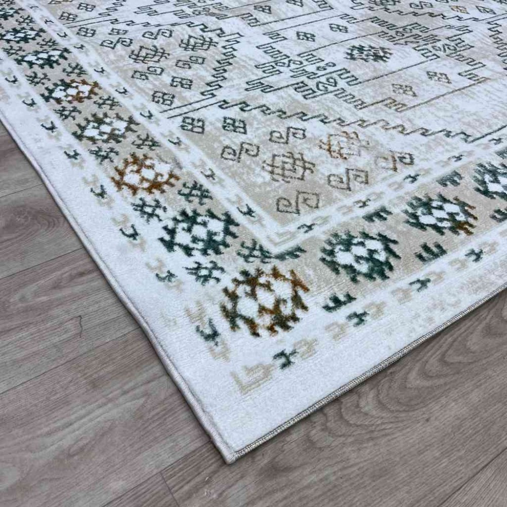 سجاد تركي ميا 11224B بيج اخضرمقاس 150*220