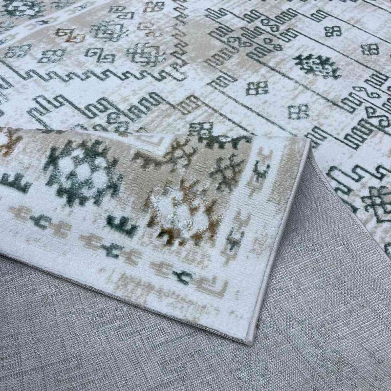 سجاد تركي ميا 11224B بيج اخضرمقاس 80*150