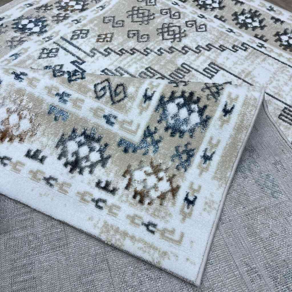 سجاد تركي ميا 11224B بيج رصاصي مقاس 200*300