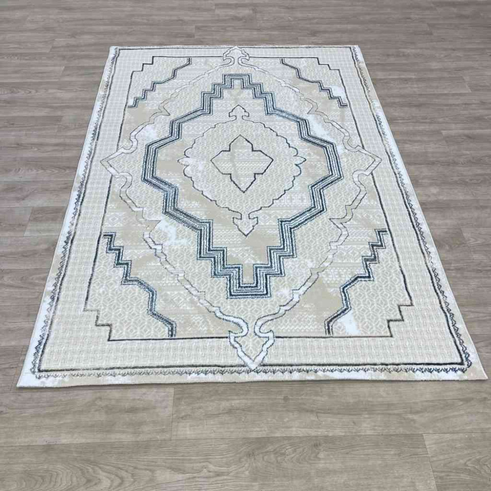 سجاد تركي ميا 11236B بيج سماوي مقاس 80*150