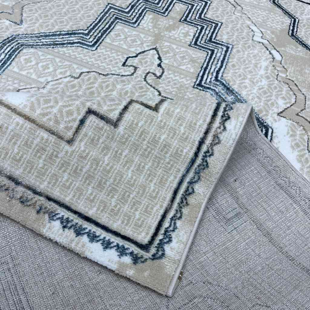 سجاد تركي ميا 11236B بيج سماوي مقاس 80*150