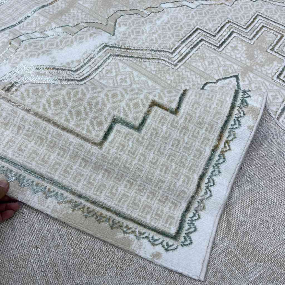 سجاد تركي ميا 11236B بيج اخضرمقاس 80*150