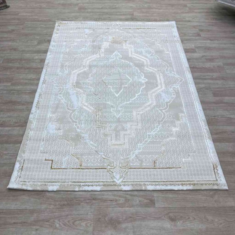 سجاد تركي ميا 11236B بيج ذهبي مقاس 100*200