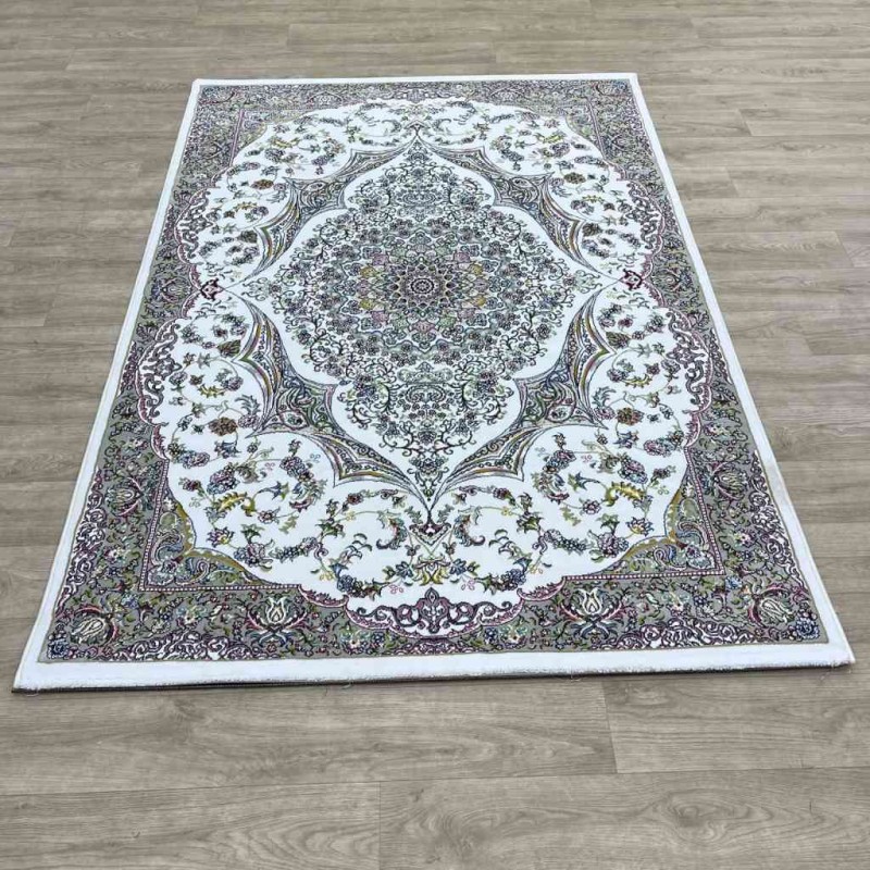 سجاد تركي احلامي كلاسيك سميك ناعم ODT97A ابيض مقاس 100*300