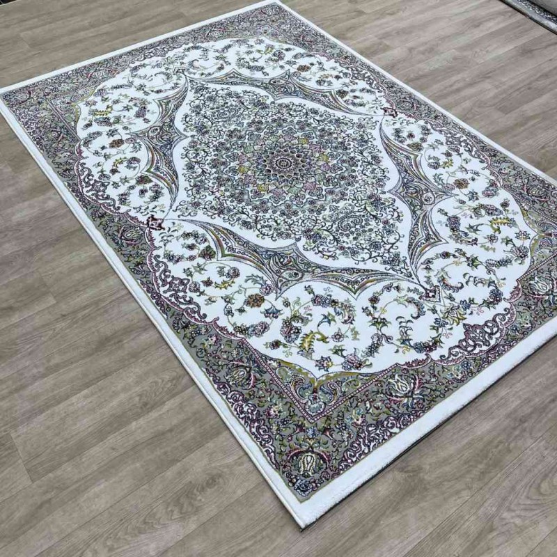 سجاد تركي احلامي كلاسيك سميك ناعم ODT97A ابيض مقاس 100*300