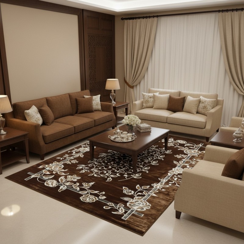 سجاد كلاسيك مالمو تركي S1019 كابتشينو مقاس 250*350