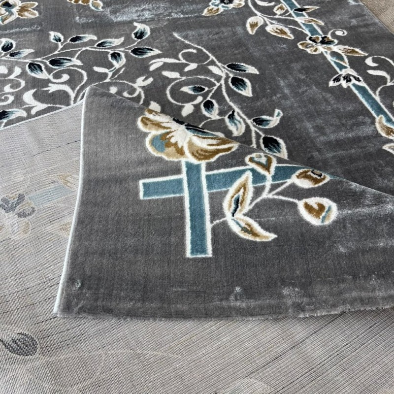 سجاد كلاسيك مالمو تركي S1019 رصاصي مقاس 300*400