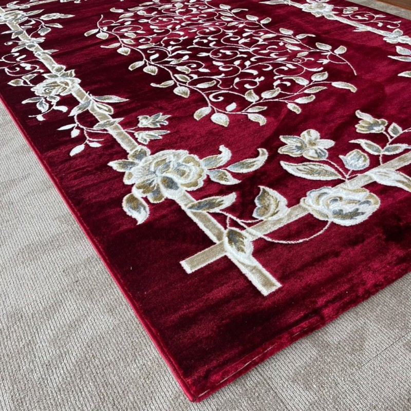 سجاد كلاسيك مالمو تركي S1019 عنابي مقاس 300*400