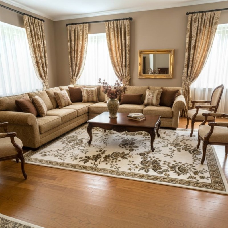 سجاد كلاسيك مالمو تركي S1020 كريم مقاس 250*350
