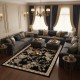 سجاد كلاسيك مالمو تركي S1020 كحلي مقاس 50*80