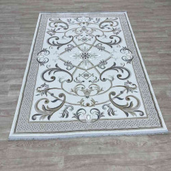 سجاد شرقي تاج نقش ايراني تركي 36023A كريم بيج مقاس  200*300