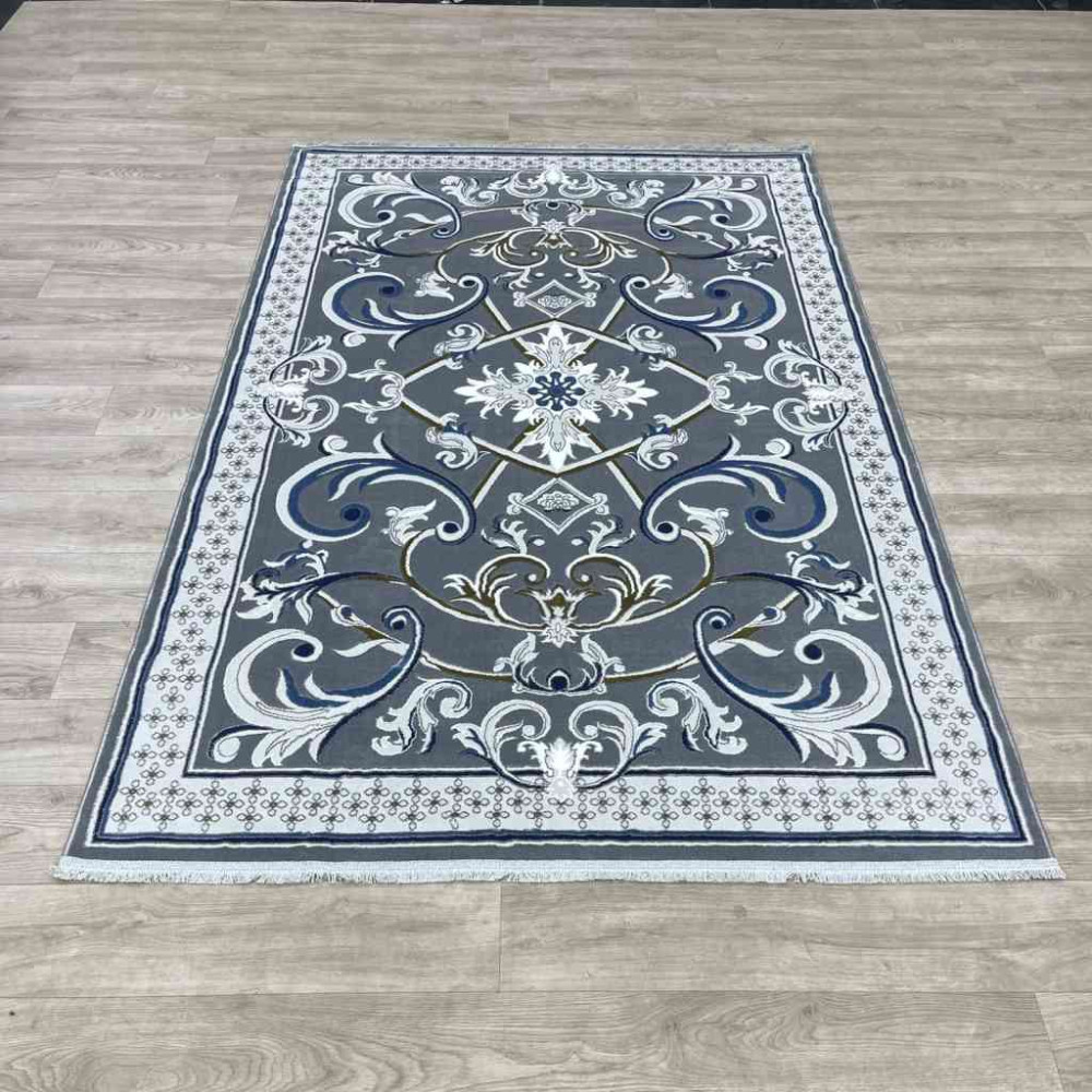 سجاد شرقي تاج نقش ايراني تركي 36023A رصاصي مقاس 400*600