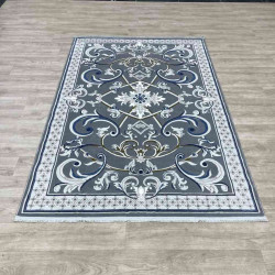 سجاد شرقي تاج نقش ايراني تركي 36023A رصاصي مقاس 400*600