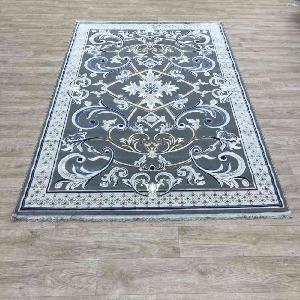 سجاد شرقي تاج نقش ايراني تركي 36023A رصاصي مقاس 400*600