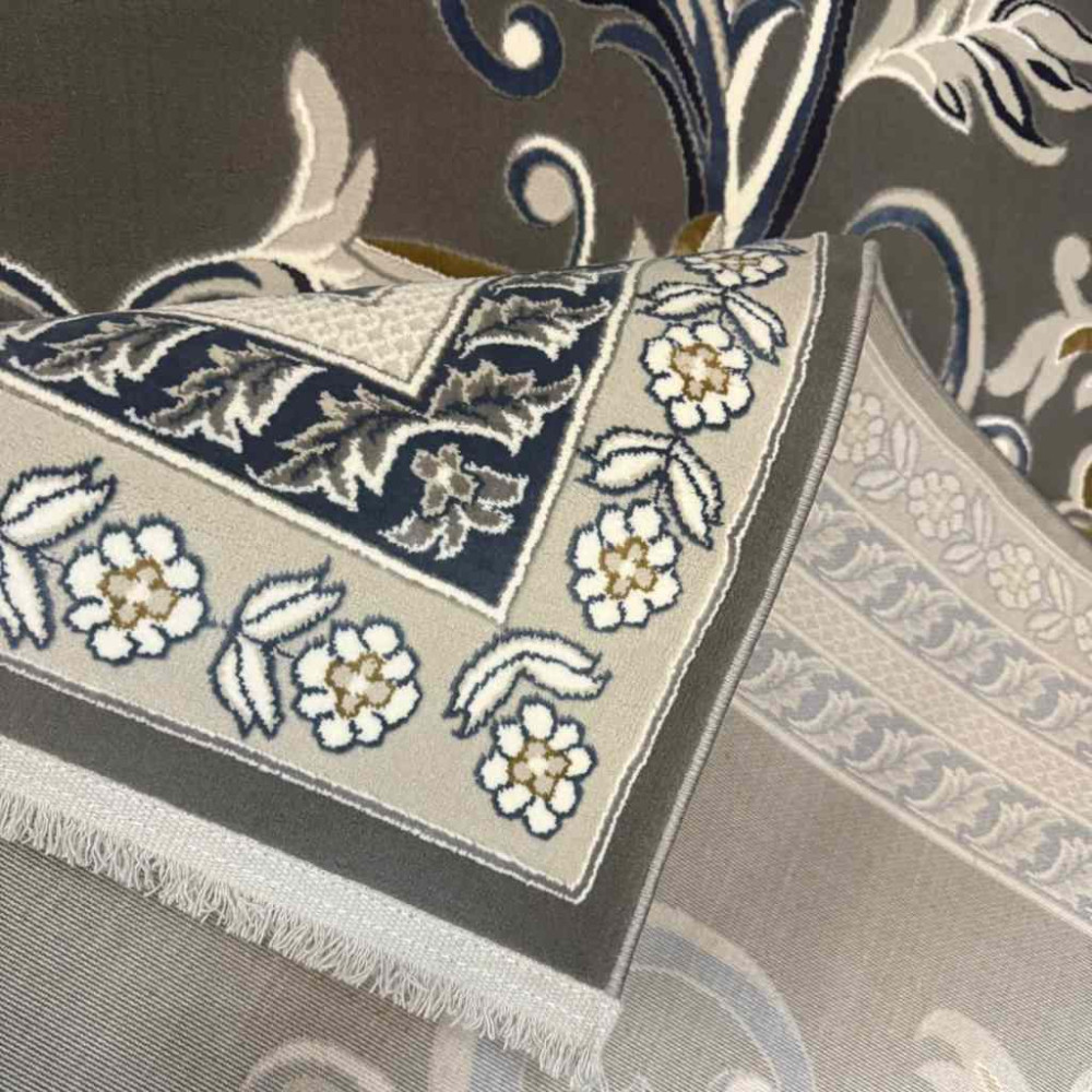 سجاد تركي تاج 8 38318A رصاصي مقاس 50*80 سجاد تركي تاج 8 38318A رصاصي مقاس 50*80