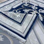 سجاد تركي سيرينتي نشقه ايراني 36235 سماوي مقاس 150*220