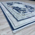 سجاد تركي سيرينتي نشقه ايراني 36235 سماوي مقاس 150*220