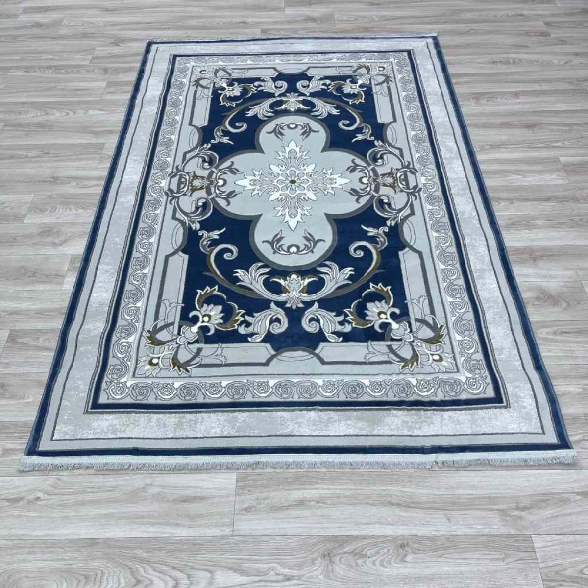 سجاد تركي سيرينتي نشقه ايراني 36235 سماوي مقاس 150*220