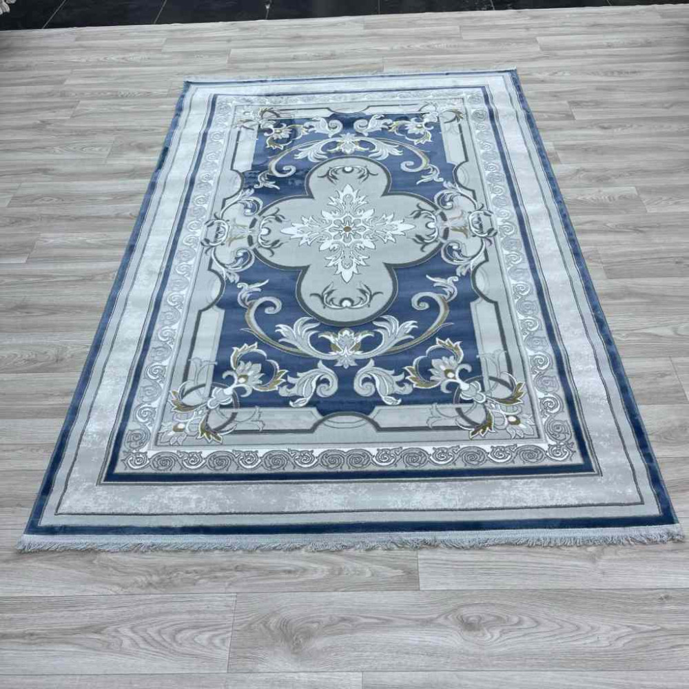 سجاد تركي سيرينتي نشقه ايراني 36235 سماوي مقاس 250*350