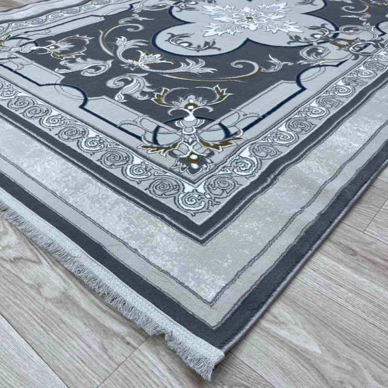 سجاد تركي سيرينتي نشقه ايراني 36235 رصاصي مقاس 100*300