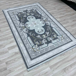 سجاد تركي سيرينتي نشقه ايراني 36235 رصاصي مقاس 100*400 سجاد تركي سيرينتي نشقه ايراني 36235 رصاصي مقاس 100*400