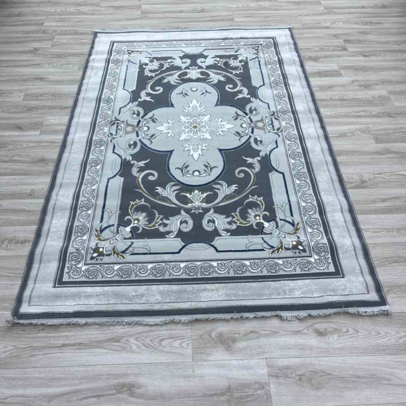 سجاد تركي سيرينتي نشقه ايراني 36235 رصاصي مقاس 100*300