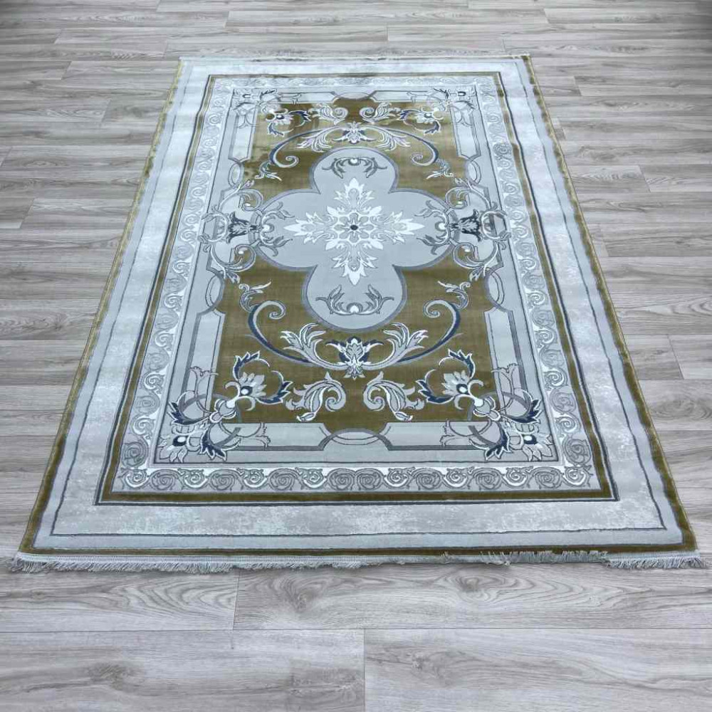 سجاد تركي سيرينتي نشقه ايراني 36235 ذهبي مقاس 100*400