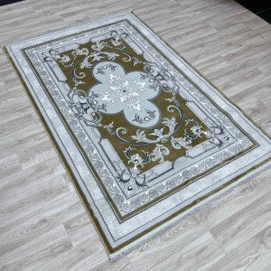 سجاد تركي سيرينتي نشقه ايراني 36235 ذهبي مقاس 100*400