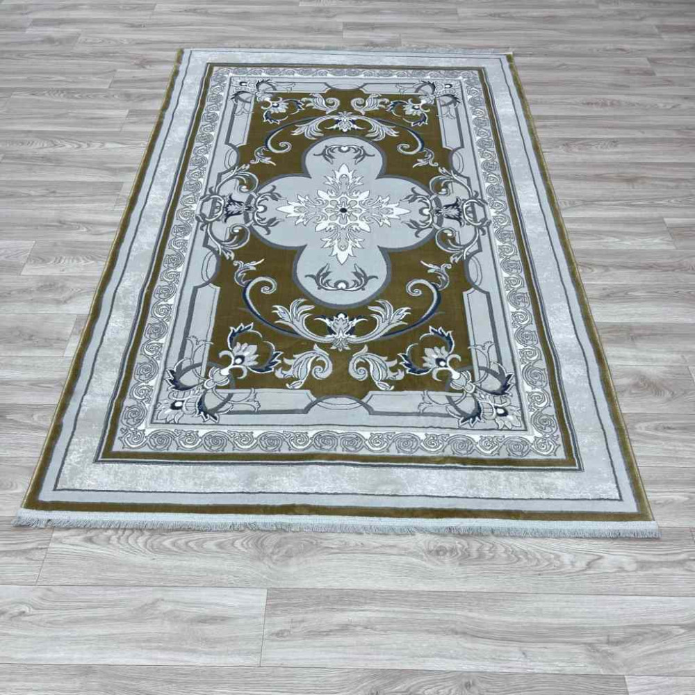 سجاد تركي سيرينتي نشقه ايراني 36235 ذهبي مقاس 100*400