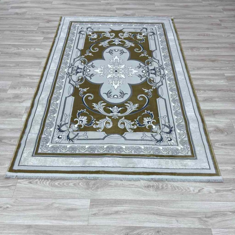 سجاد تركي سيرينتي نشقه ايراني 36235 ذهبي مقاس 100*400