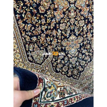 سجاد تركي الفخامة صوف اكرليك خيط مبروم  37878 لون كحلي مقاس 400*400