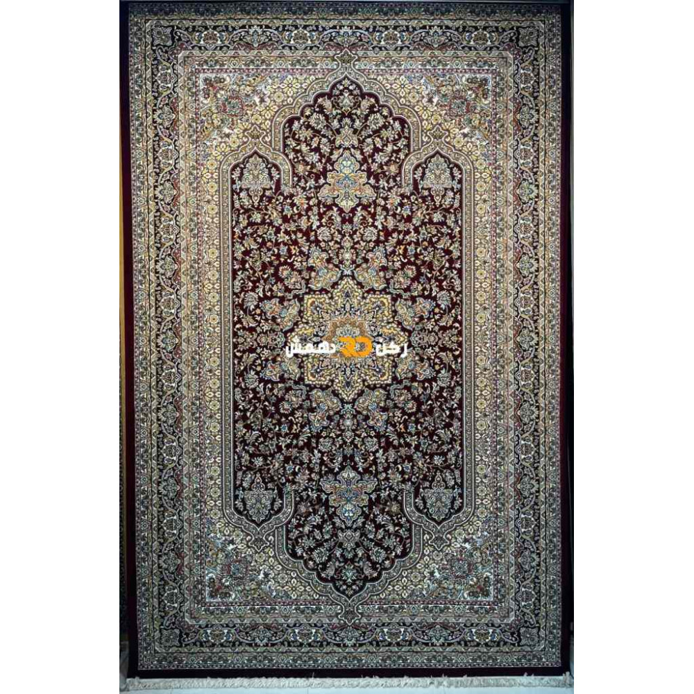 سجاد تركي الفخامة صوف اكرليك خيط مبروم  36963 لون احمر عنابي مقاس 250*350