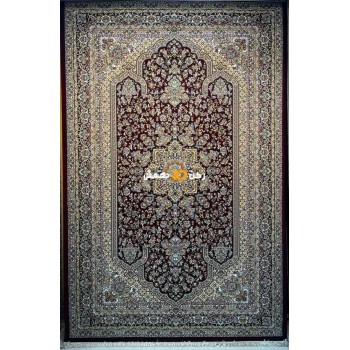 سجاد تركي الفخامة صوف اكرليك خيط مبروم  37878 لون احمر عنابي مقاس 100*200