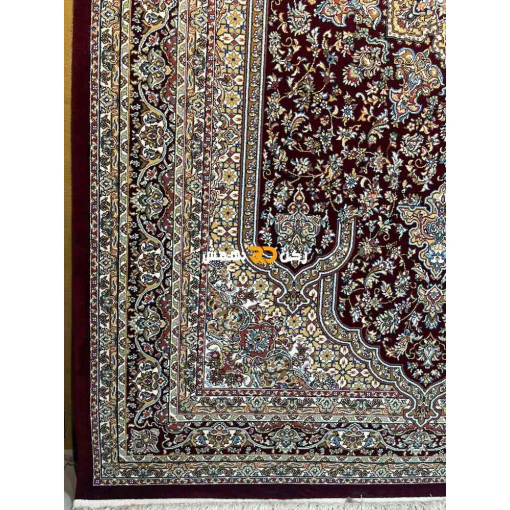 سجاد تركي الفخامة صوف اكرليك خيط مبروم  36963 لون احمر عنابي مقاس 250*350