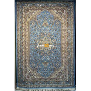 سجاد تركي الفخامة صوف اكرليك خيط مبروم  37878 لون سماوي مقاس 100*200