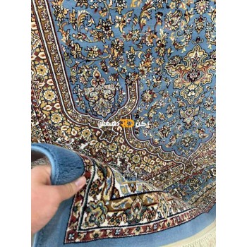 سجاد تركي الفخامة صوف اكرليك خيط مبروم  37878 لون سماوي مقاس 100*200